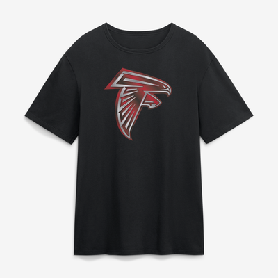 Atlanta Falcons  Metallic Mascot T-Shirt - Black