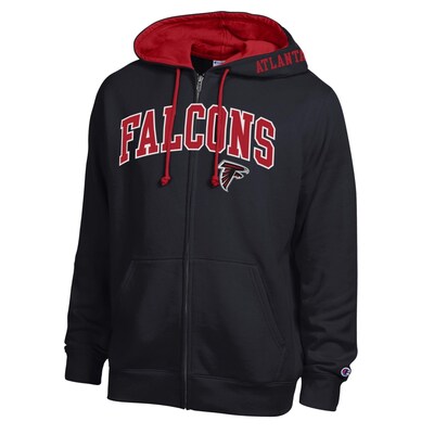  Atlanta Falcons Champion Full-Zip Hoodie -  Black/Red