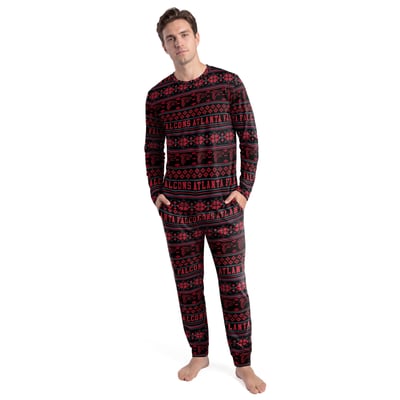 Atlanta Falcons Concepts Sport Jubilee Long Sleeve T-Shirt & Pant Set - Black