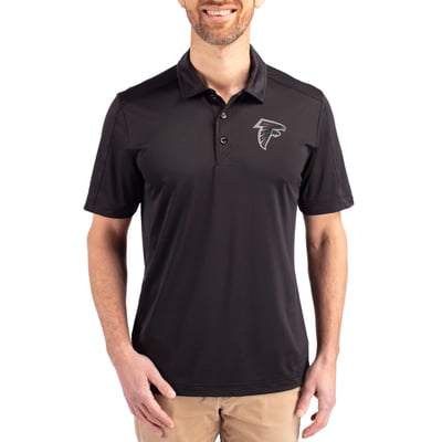 Atlanta Falcons Cutter & Buck Prospect Textured Stretch Polo - Black