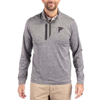 Atlanta Falcons Cutter & Buck Stealth Quarter-Zip Jacket - Gray