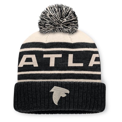 Atlanta Falcons Fanatics Men's Cuffed Knit Hat with Pom - Black