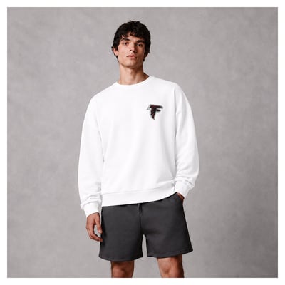Atlanta Falcons Levelwear Luxe Zone Logo Sweatshirt - White