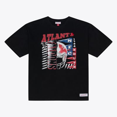 Atlanta Falcons Mitchell & Ness Core Essentials Street Graphic Short Sleeve T-Shirt - Black

