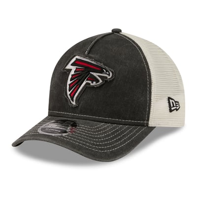  Atlanta Falcons New Era Fan 9FORTY A-Frame Trucker Adjustable Hat - Black