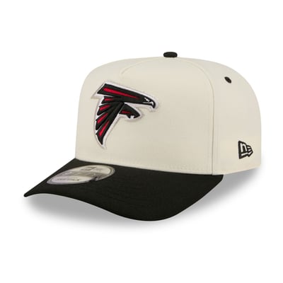 Atlanta Falcons New Era Rear Wordmark A-Frame 9FIFTY Snapback Hat - Cream/Black