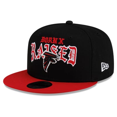 Atlanta Falcons New Era x Born x Raised 9FIFTY Snapback Hat - Black/Red