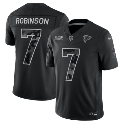 Bijan Robinson Atlanta Falcons Nike 2026 Salute to Service Stitched Limited Jersey - Black