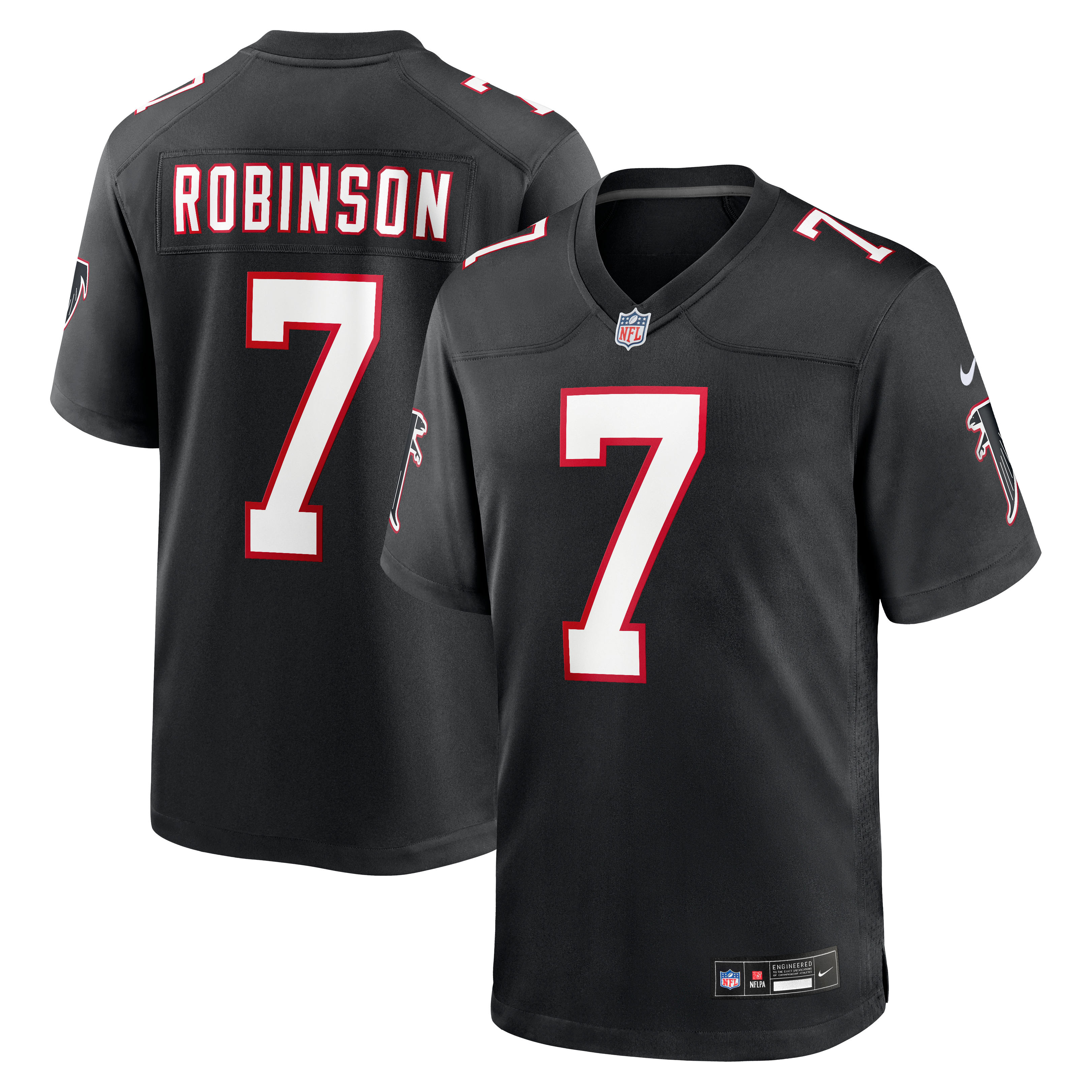Bijan Robinson Atlanta Falcons Throwback Game Jersey Black