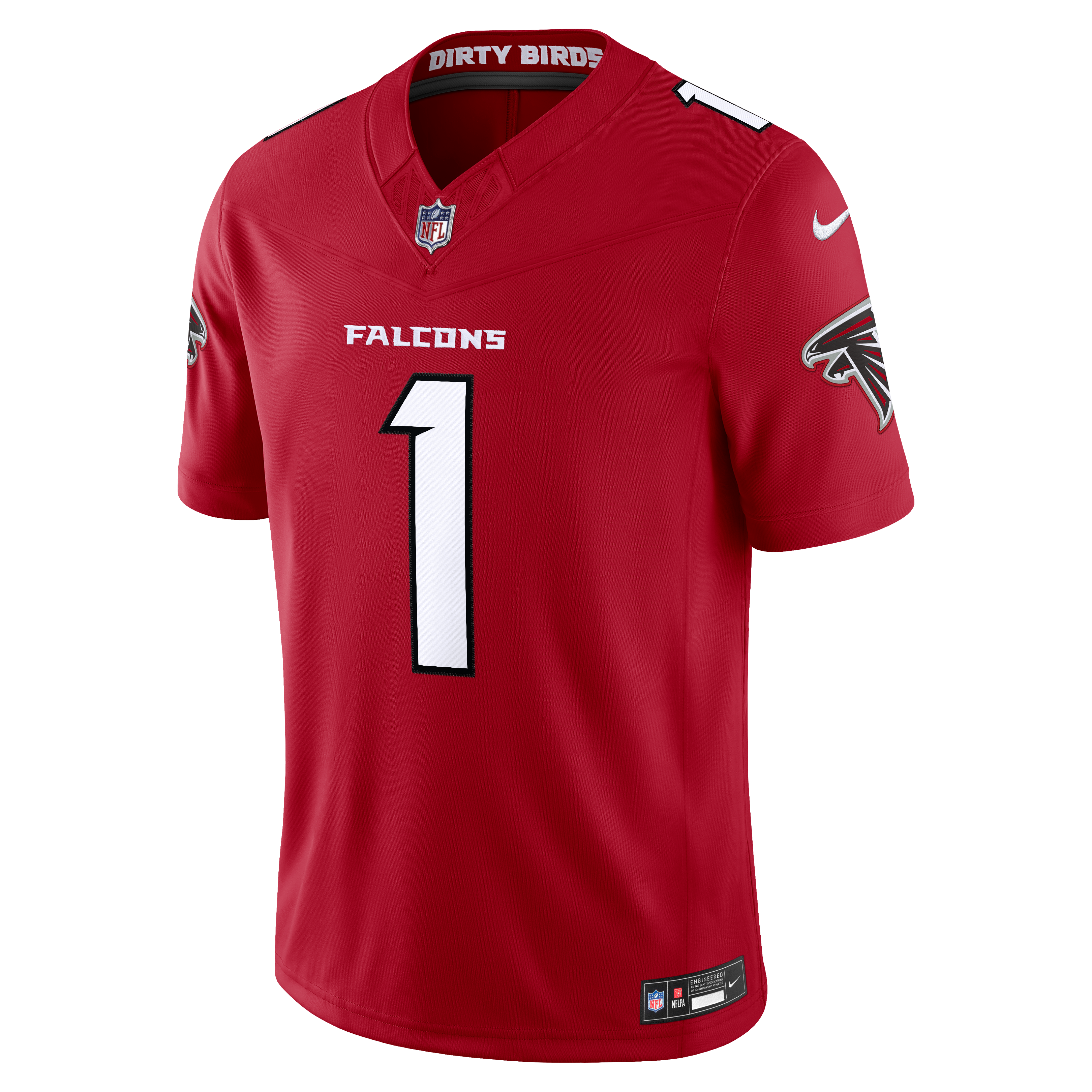 Dirty Birds Atlanta Falcons Team Vapor F.U.S.E. Stitched Limited Jersey Red