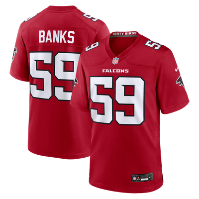 Keshawn Banks Atlanta Falcons Nike Team Game Jersey - Red