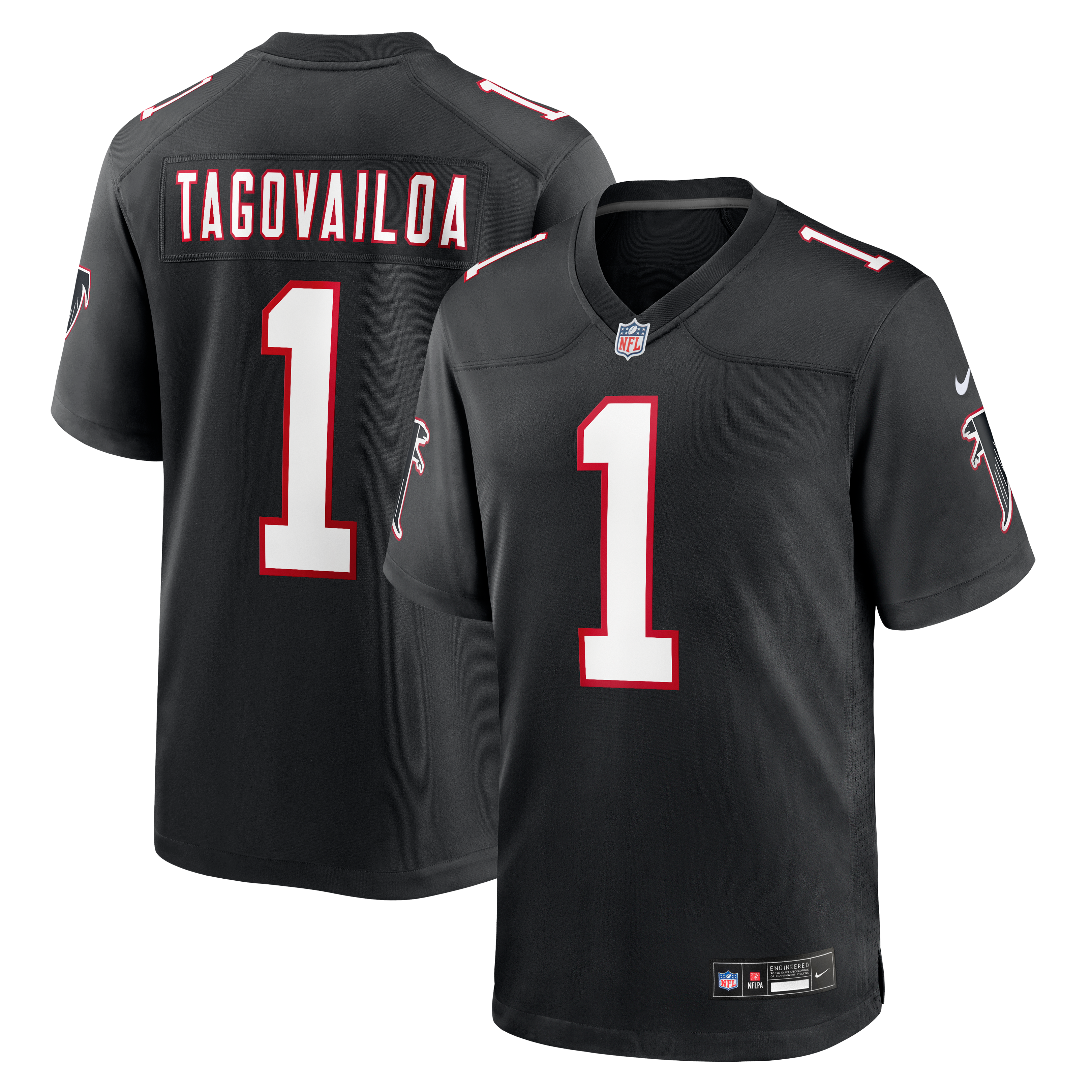 Tua Tagovailoa Atlanta Falcons Alternate Game Jersey Black