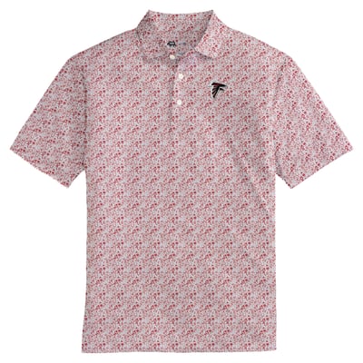 Atlanta Falcons Onward Reserve Printed Polo - White/Red