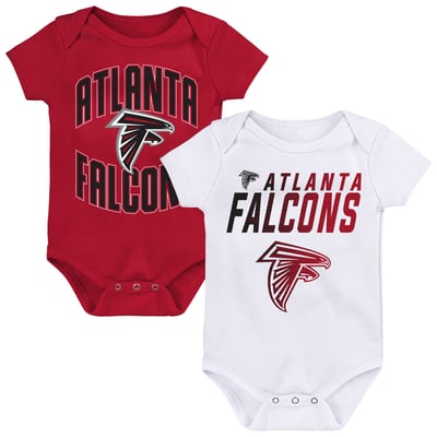 Atlanta Falcons Outerstuff Newborn & Infant Snuggle Blitz 2-Pack Bodysuit Set - Red/White