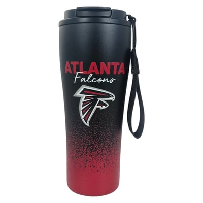 Atlanta Falcons Pegasus 20oz Splatter Script Stainless Steel ProSip Coffee Cup with Strap