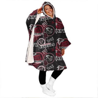 Atlanta Falcons Pegasus Mashup 50" x 70" Bloncho Sherpa Fan Cape