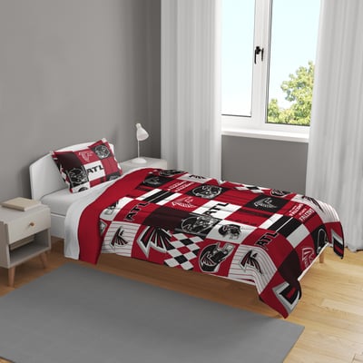 Atlanta Falcons Pegasus Patchwork Plaid Two-Piece Twin/Twin XL Bed in a Bag Set