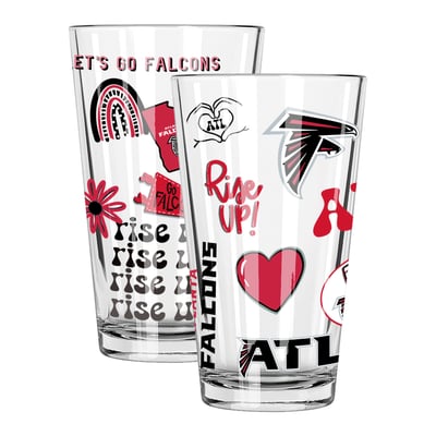 Atlanta Falcons The Memory Company Two-Piece 16oz. Loco Pint Glass Set