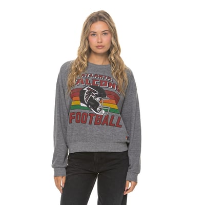 Atlanta Falcons Aviator Nation Unisex Relaxed Tri-Blend Sweatshirt - Heather Gray