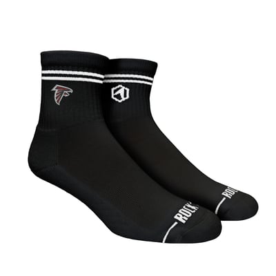  Atlanta Falcons Rock Em Unisex Casual Stripe Quarter-Length Socks - Black
