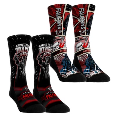  Atlanta Falcons Rock Em Unisex Star Wars Empire Two-Pack Crew Socks - Black