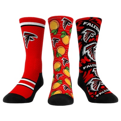  Atlanta Falcons Rock Em Unisex Fan Favorite Three-Pack Crew Sock Set - Red