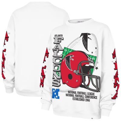 Atlanta Falcons '47 Women's Thunderous Oversized Fleece Sweatshirt - White