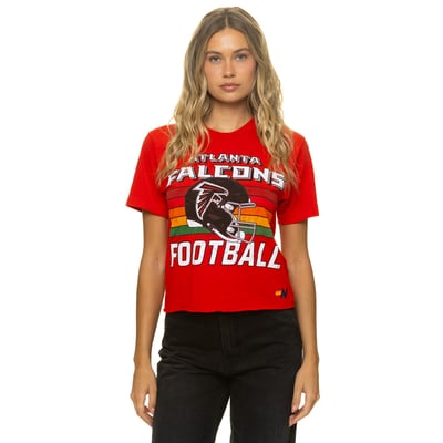 Atlanta Falcons Aviator Nation Women's Boxy Boyfriend Tri-Blend T-Shirt - Red