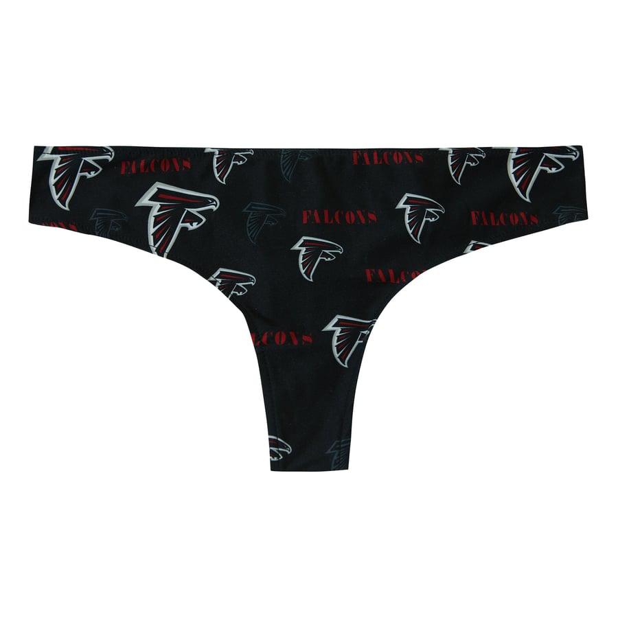 Atlanta Falcons Concepts Sport Women's Mosaic All Over Print Thong - Black