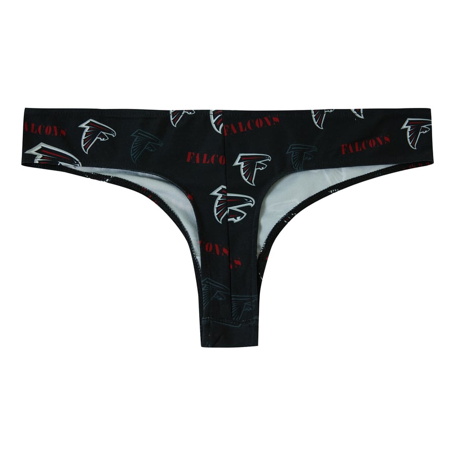 Atlanta Falcons Concepts Sport Women's Mosaic All Over Print Thong - Black