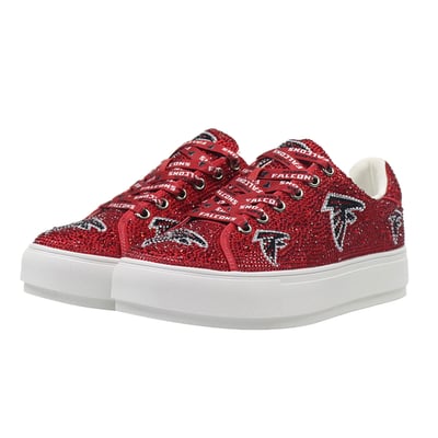  Atlanta Falcons FABGATING by Cuce Women's Crystal Team Logo Sneakers - Red