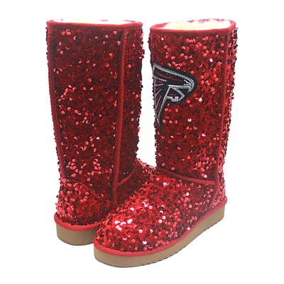  Atlanta Falcons FABGATING by Cuce Women's Tall Sequin Boots - Red