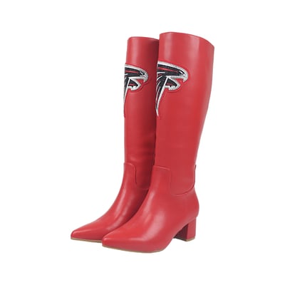  Atlanta Falcons FABGATING by Cuce Women's Vegan Leather Classic Team Boots - Red