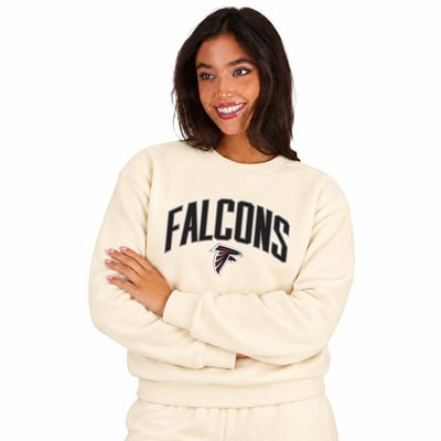  Atlanta Falcons Fanatics Women's Plus Size Hoodie & Pants Lounge Set - Cream