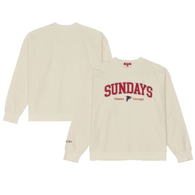 Atlanta Falcons Mitchell & Ness Women's Sundays Sweatshirt - Cream