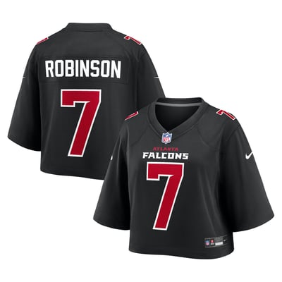 Bijan Robinson Atlanta Falcons Nike Women's Cropped Fashion Game Jersey - Black
