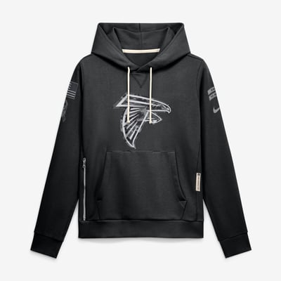  Atlanta Falcons Nike Women's 2026 Salute to Service Sideline Dri-FIT Pullover Hoodie - Black
