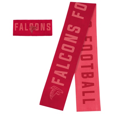  Atlanta Falcons WEAR by Erin Andrews Women's Reversible Team Color Tonal Headband & Scarf Set