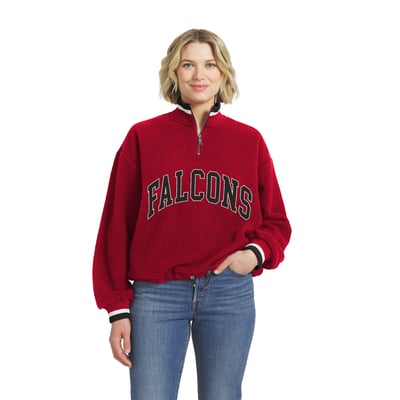 Atlanta Falcons WEAR by Erin Andrews Women's Polar Fleece Half-Zip Pullover - Red