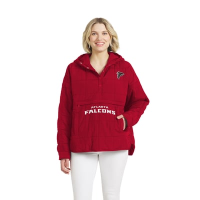 Atlanta Falcons WEAR by Erin Andrews Women's Woven Packable Jacket - Red