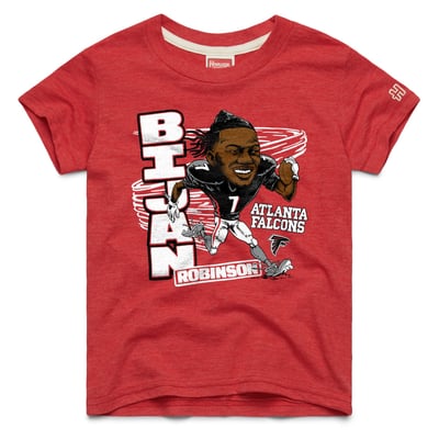 Bijan Robinson Atlanta Falcons Homage Youth Caricature T-Shirt - Red