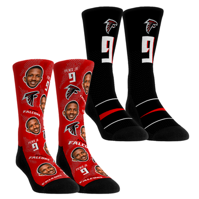 Michael Penix Jr. Atlanta Falcons Rock Em Youth Player Football Guy Two-Pack Crew Sock Set