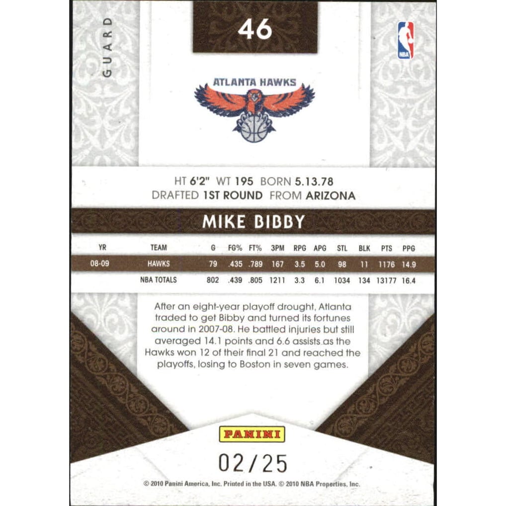 2009-10 Timeless Treasures Silver #46 Mike Bibby