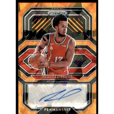 2020-21 Panini Prizm Penmanship Prizms Orange Ice #4 Skal Labissiere