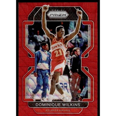 2021-22 Panini Prizm Prizms Ruby Wave #252 Dominique Wilkins