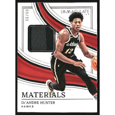 2022-23 Immaculate Collection Materials #18 De'Andre Hunter/99