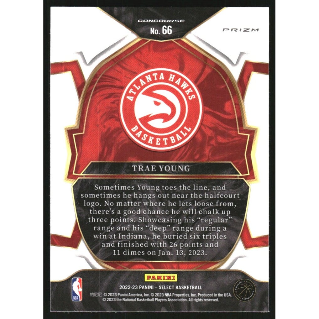 2022-23 Select Prizms Red Wave #66 Trae Young