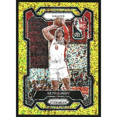 2023-24 Panini Prizm Prizms Gold Sparkle #138 Seth Lundy