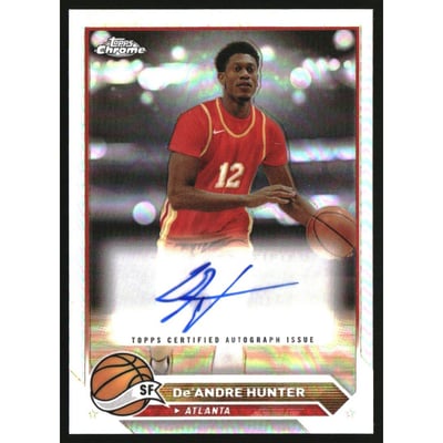 2023-24 Topps Chrome Autographs Refractors #CGDH De'Andre Hunter