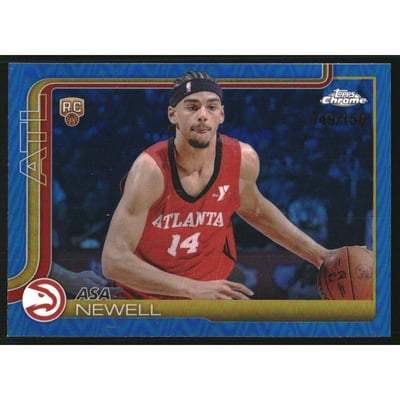 2025-26 Topps Chrome Blue Refractors #273 Asa Newell